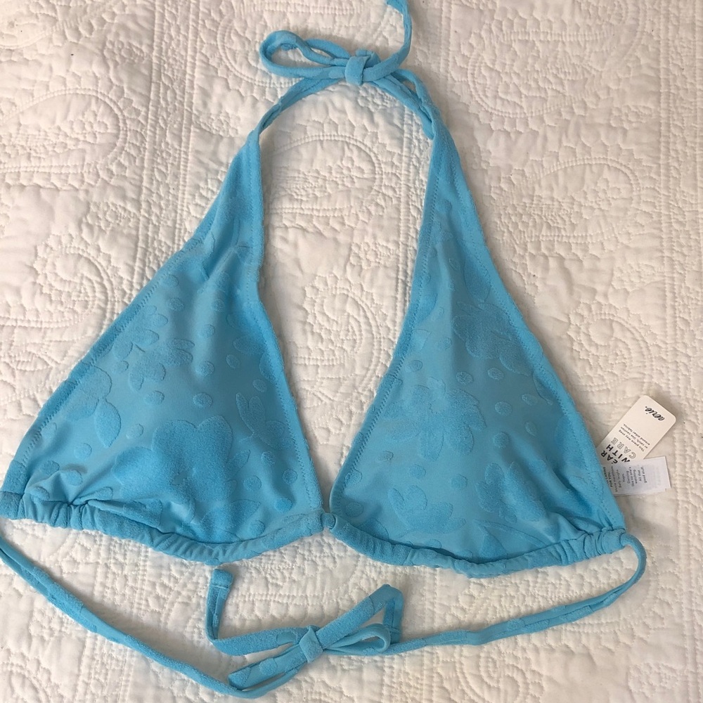 aerie Light Blue Triangle Bikini Top